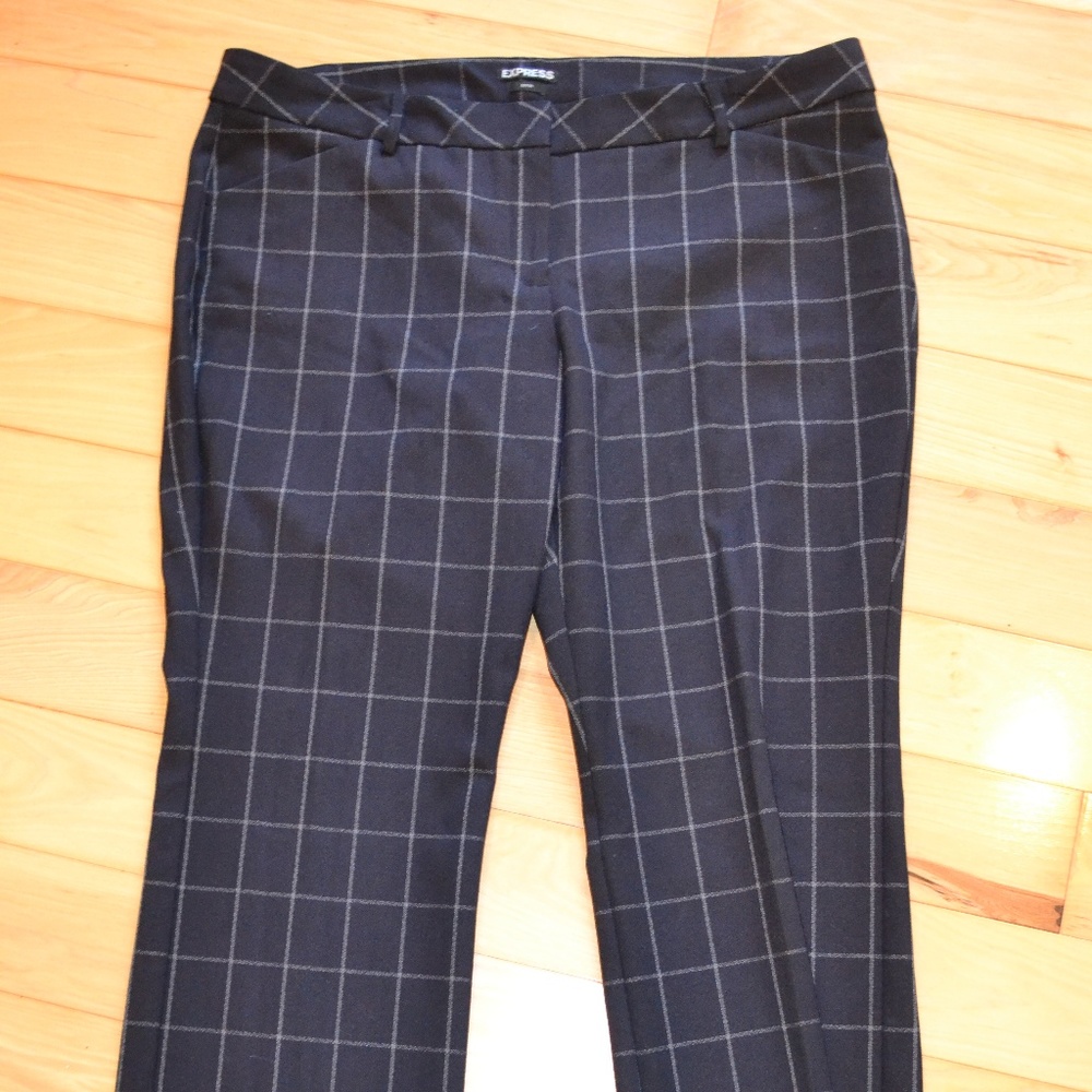 black pants express sz 16s 16 short plaid